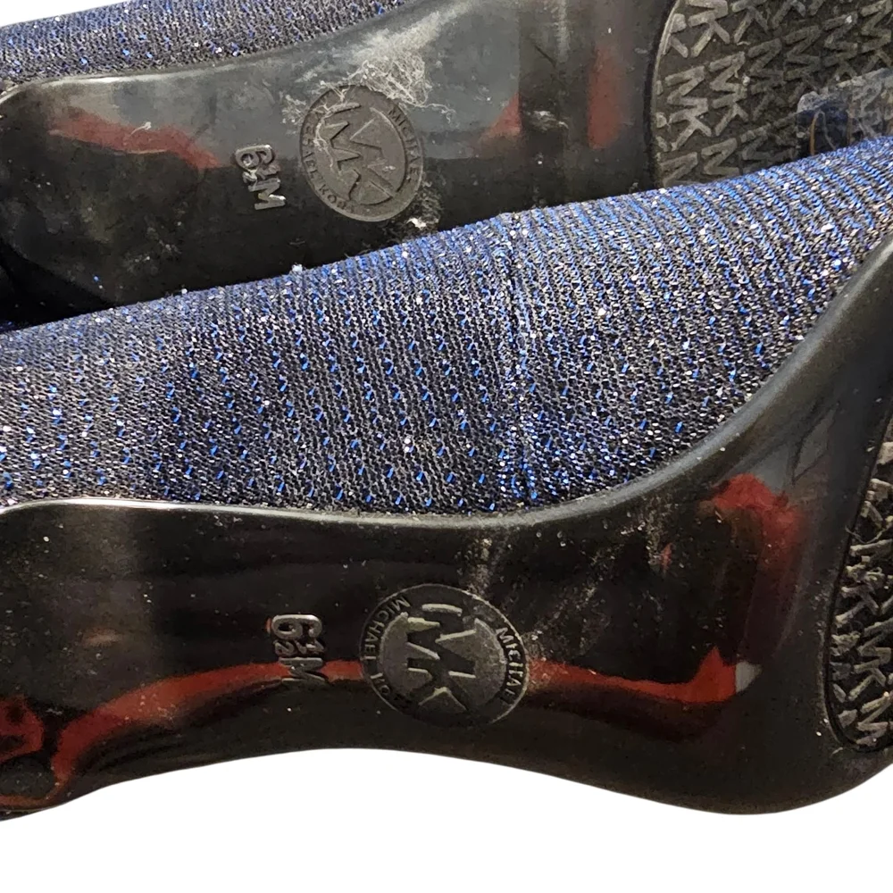 Michael Kors Blue Rhinestone Heels Sz 6